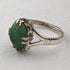 British vintage jewelry jade sterling silver ring, free size